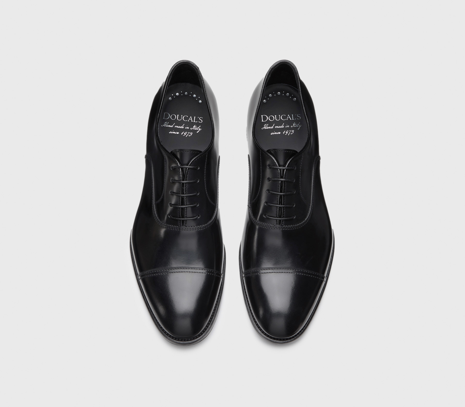 Men's leather lace-up shoes | black - Doucal's | Doucal's