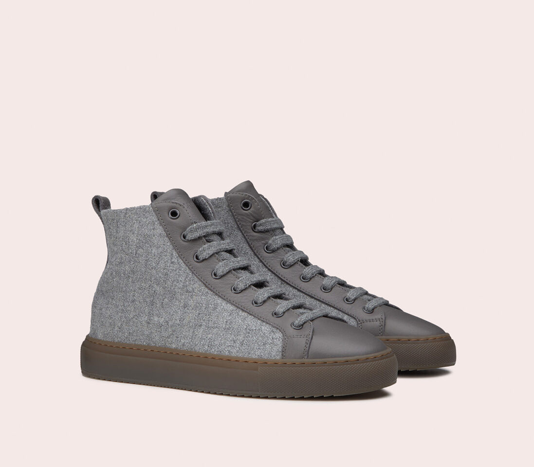 Sneakers alta da donna in tessuto | grigio - Doucal's