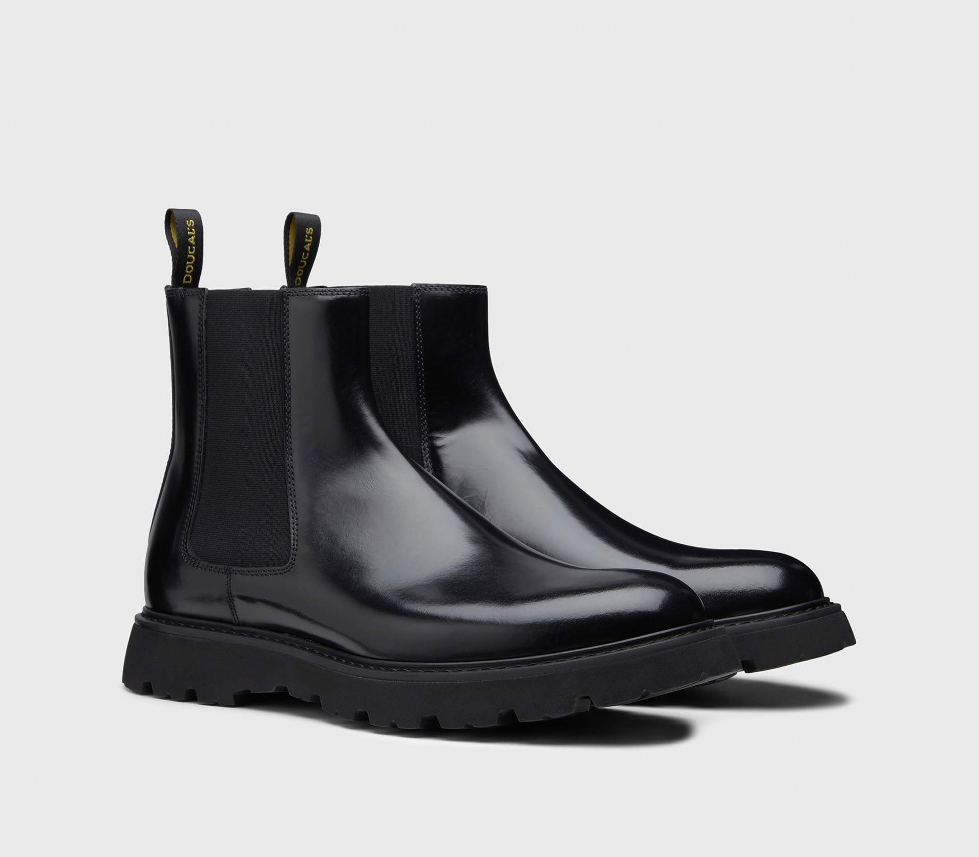 Men’s leather beatles ankle boot | black - Doucal’s | Doucal's